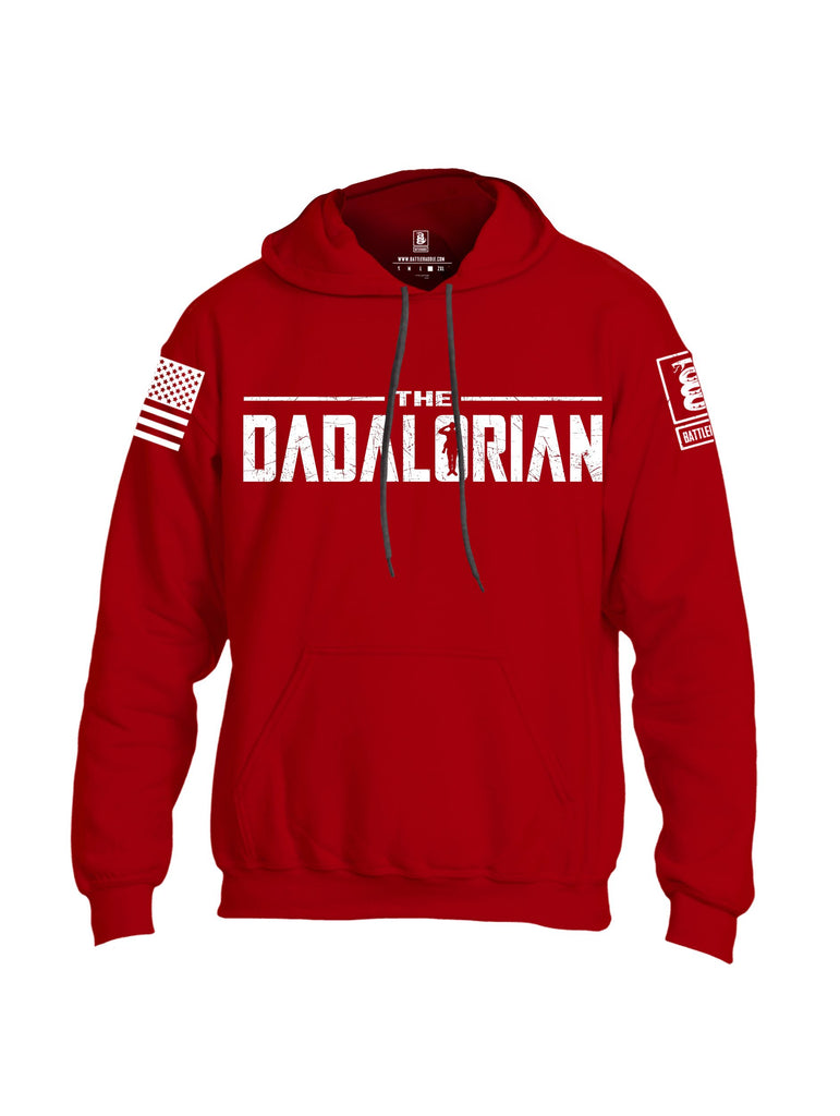 Battleraddle The Dadalorian  White Sleeves Uni Cotton Blended Hoodie With Pockets