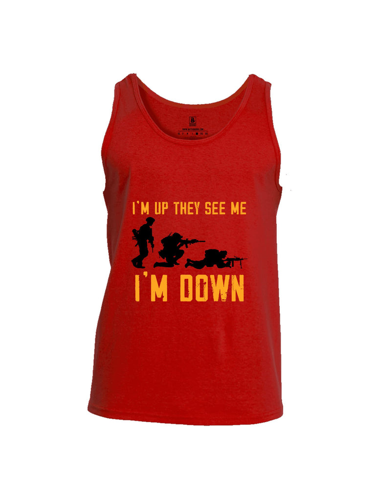 Battleraddle Im Up They See Me   Black Sleeves Men Cotton Cotton Tank Top