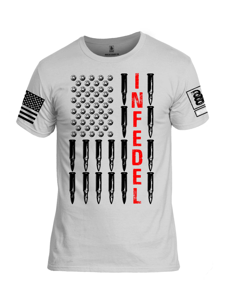 Battleraddle Infedel  Black Sleeves Men Cotton Crew Neck T-Shirt