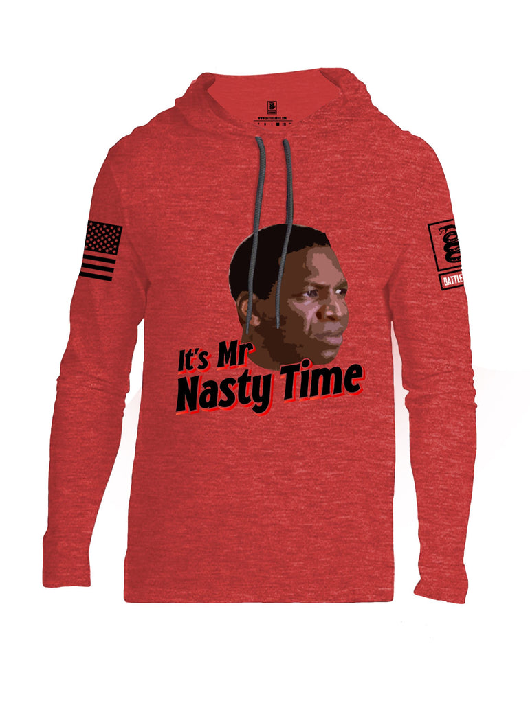 Battleraddle Its Mr Nasty Time Black Sleeves Men Cotton Thin Cotton Lightweight Hoodie