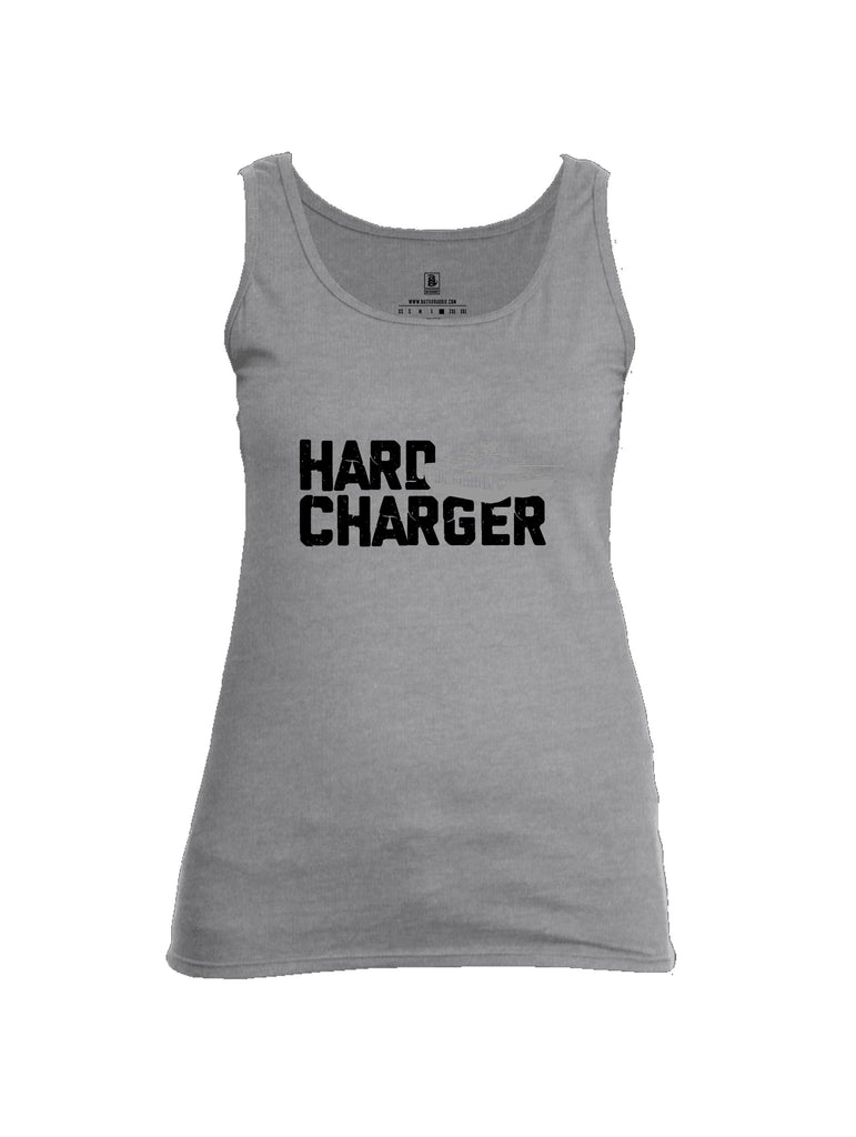 Battleraddle Hard Charger Black Sleeves Women Cotton Cotton Tank Top