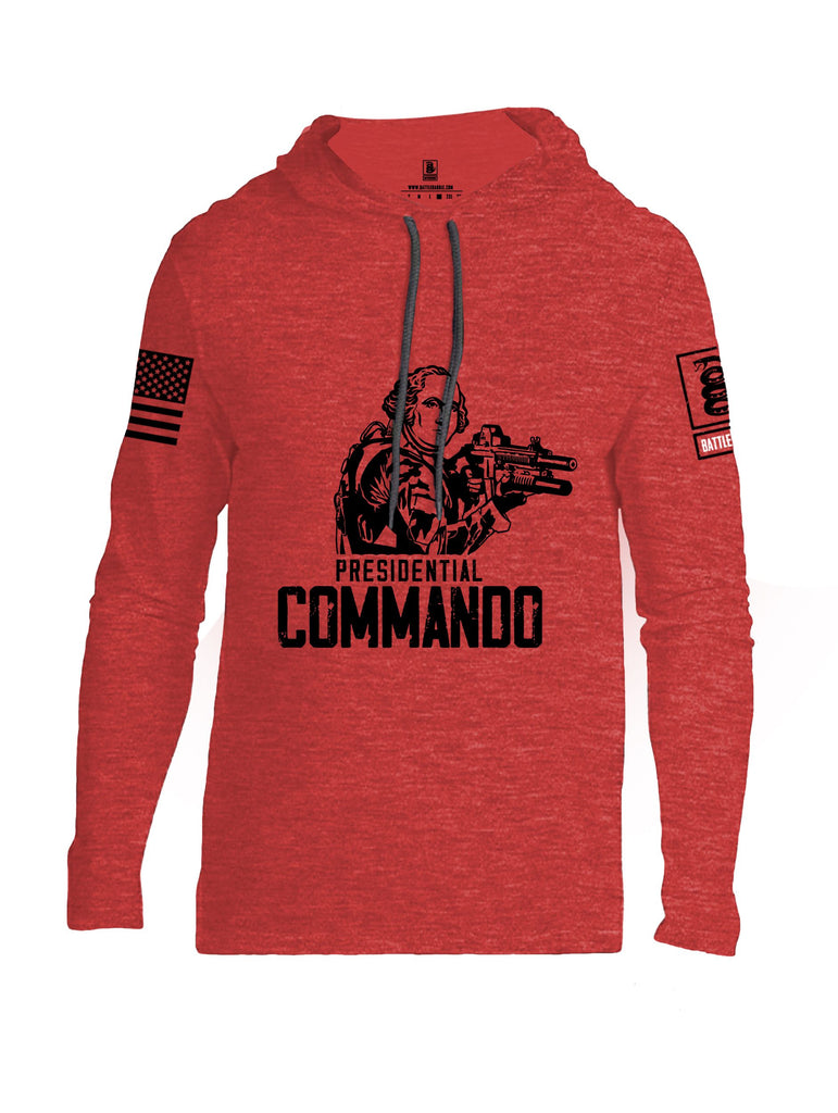 Battleraddle Presidential Commando Black Sleeves Men Cotton Thin Cotton Lightweight Hoodie