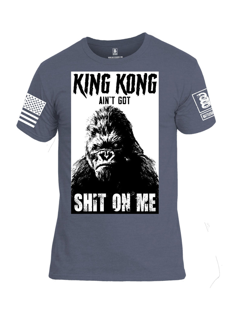 Battleraddle King Kong Ain'T Got Shit On Me White Sleeves Men Cotton Crew Neck T-Shirt