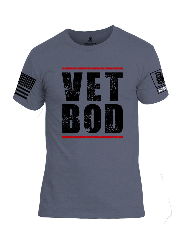 Battleraddle Vet Bod  Black Sleeves Men Cotton Crew Neck T-Shirt