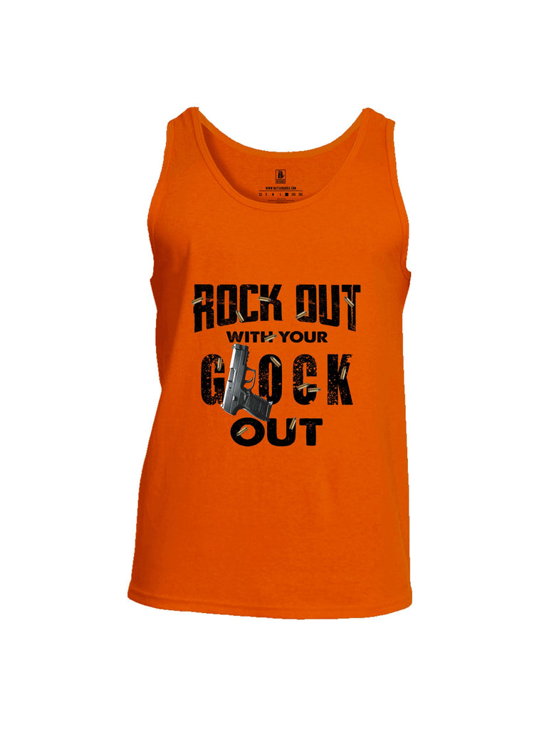 Battleraddle Rock Out With Your Glock Out Black Sleeves Men Cotton Cotton Tank Top
