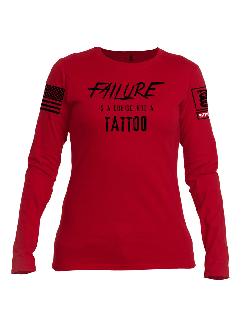 Battleraddle Failure Is A Bruise Black Sleeves Women Cotton Crew Neck Long Sleeve T Shirt