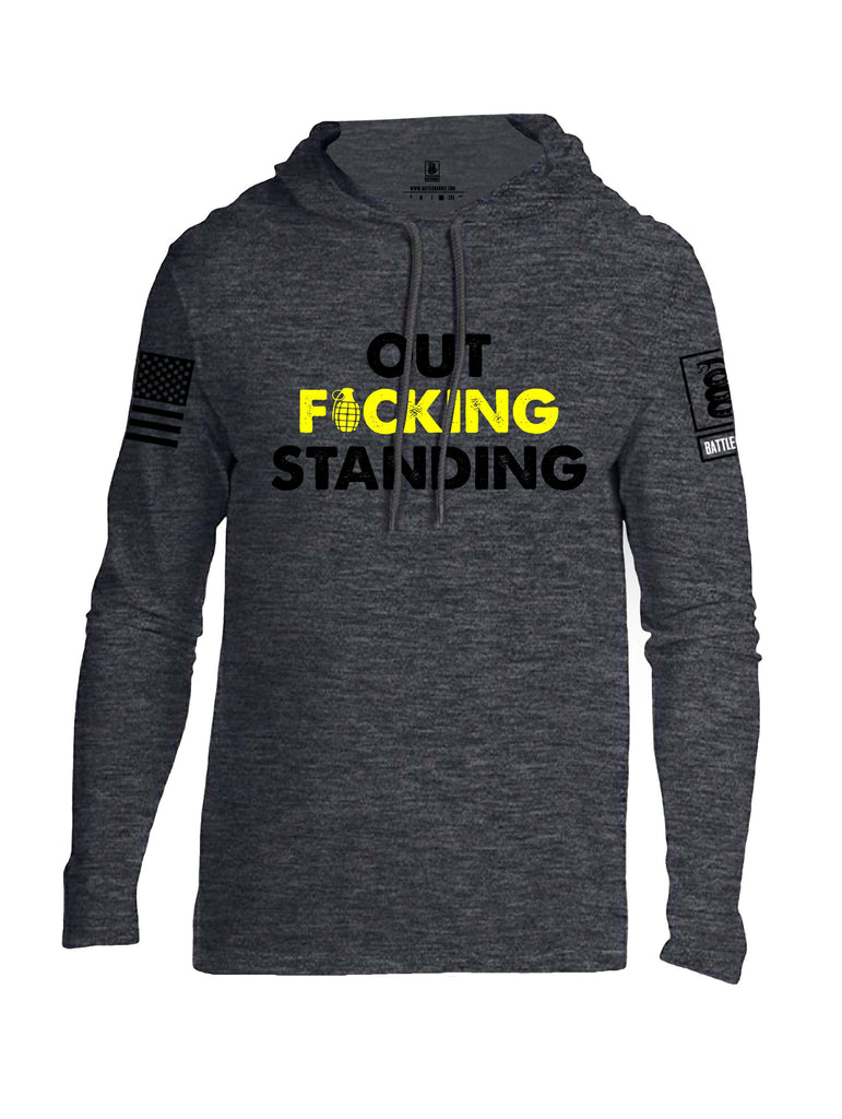 Battleraddle Out Fucking Standing Black Sleeves Men Cotton Thin Cotton Lightweight Hoodie