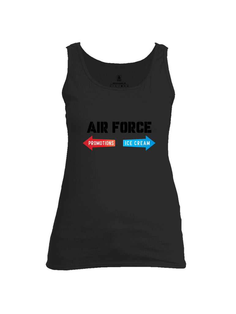 Battleraddle Air Force Promotions Ice Cream Black Sleeves Women Cotton Cotton Tank Top