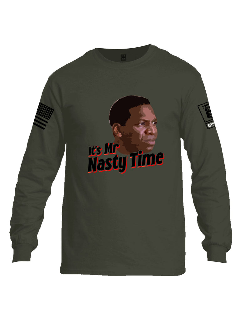 Battleraddle Its Mr Nasty Time Black Sleeves Men Cotton Crew Neck Long Sleeve T Shirt