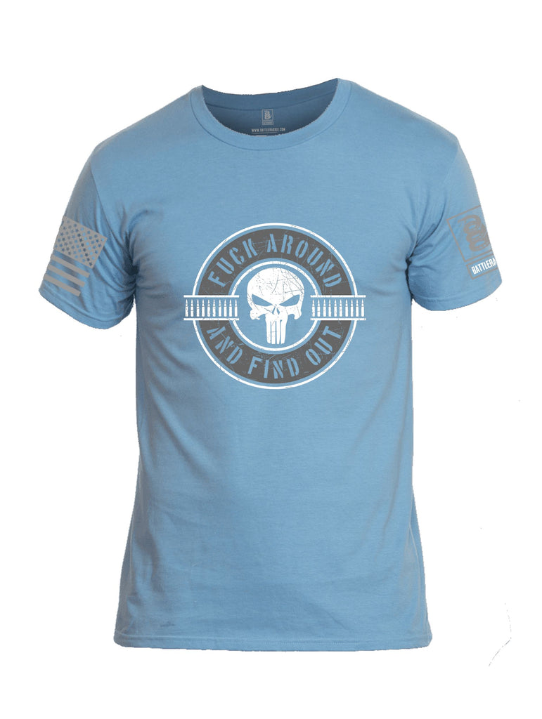Battleraddle Faafo Punisher Grey Sleeves Men Cotton Crew Neck T-Shirt