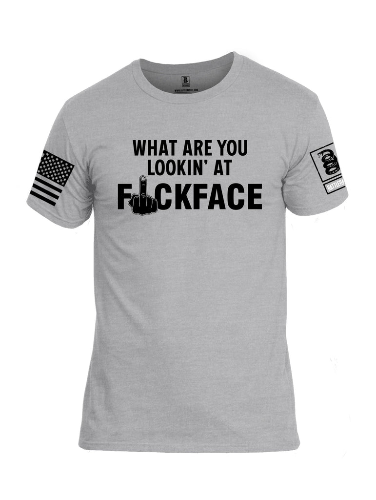 Battleraddle What Are You Lookin At Black Sleeves Men Cotton Crew Neck T-Shirt