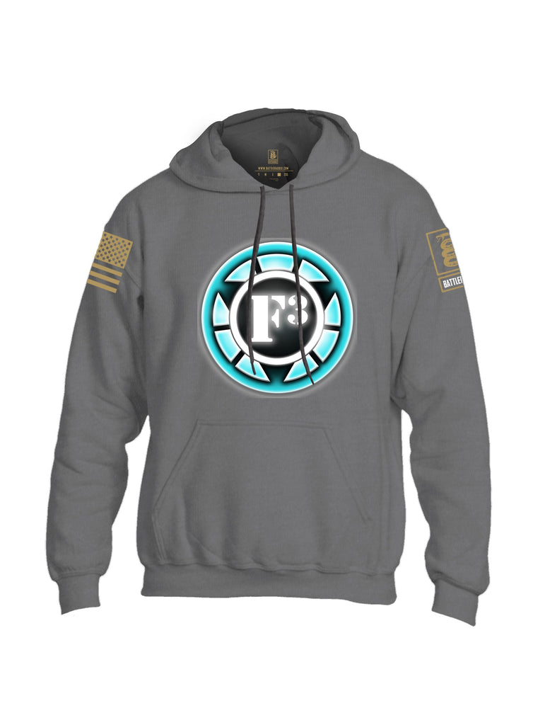 Battleraddle F3 Iron Man Brass Sleeves Uni Cotton Blended Hoodie With Pockets