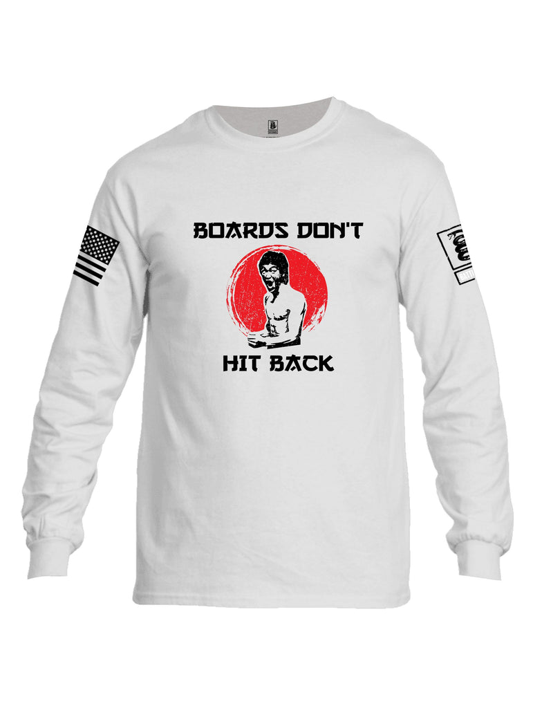 Battleraddle Boards Don'T Hit Back Black Sleeves Men Cotton Crew Neck Long Sleeve T Shirt