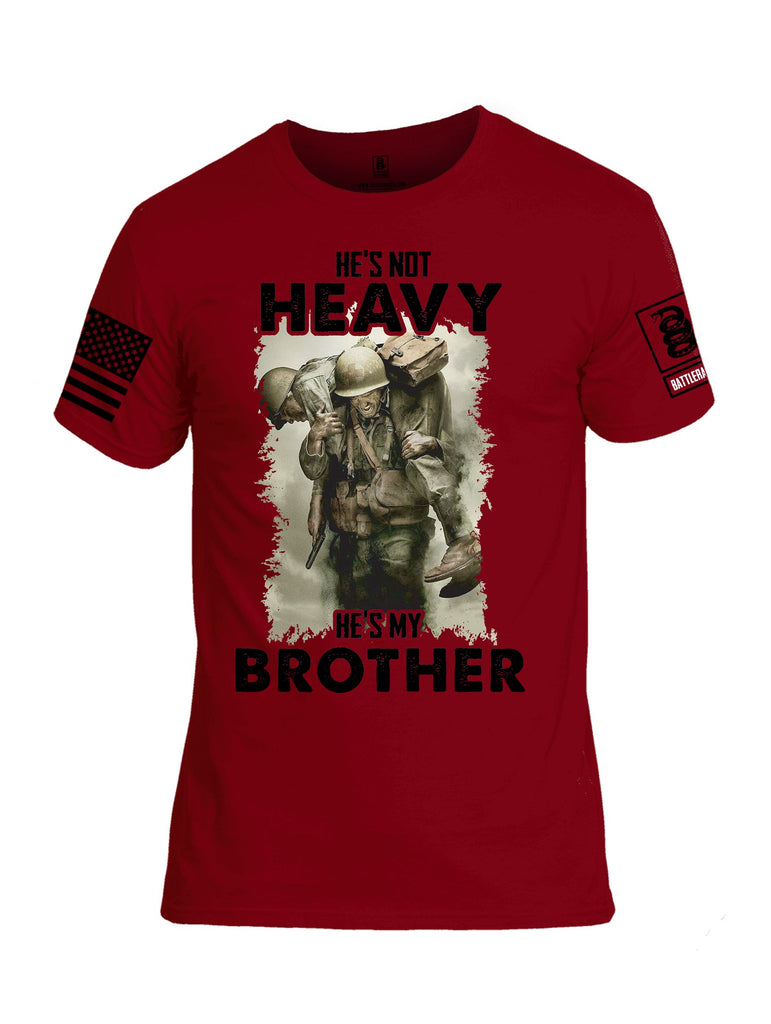 Battleraddle He'S Not Heavy He'S My Brother Black Sleeves Men Cotton Crew Neck T-Shirt