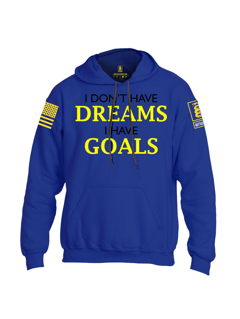 Battleraddle I Don'T Have Dreams Yellow Sleeves Uni Cotton Blended Hoodie With Pockets