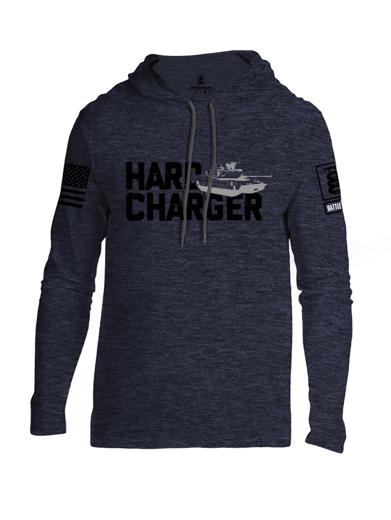 Battleraddle Hard Charger Black Sleeves Men Cotton Thin Cotton Lightweight Hoodie