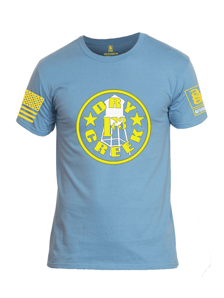 Battleraddle F3 Dry Creek Yellow Sleeves Men Cotton Crew Neck T-Shirt