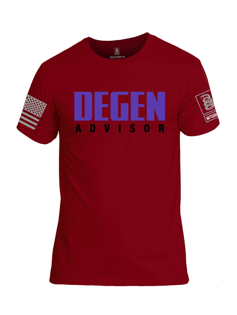 Battleraddle Degen Advisor Grey Sleeves Men Cotton Crew Neck T-Shirt