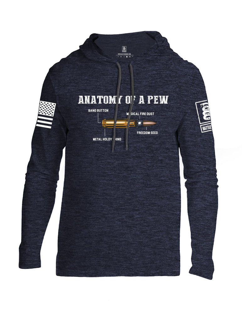 Battleraddle Anatomy Of A Pew White Sleeves Men Cotton Thin Cotton Lightweight Hoodie