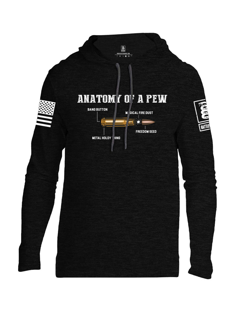 Battleraddle Anatomy Of A Pew White Sleeves Men Cotton Thin Cotton Lightweight Hoodie