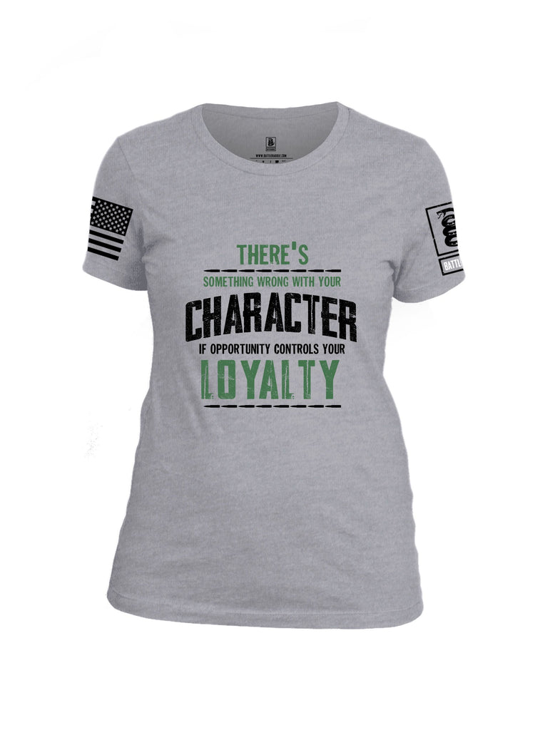 Battleraddle There'S Something Wrong With Your Character Black Sleeves Women Cotton Crew Neck T-Shirt