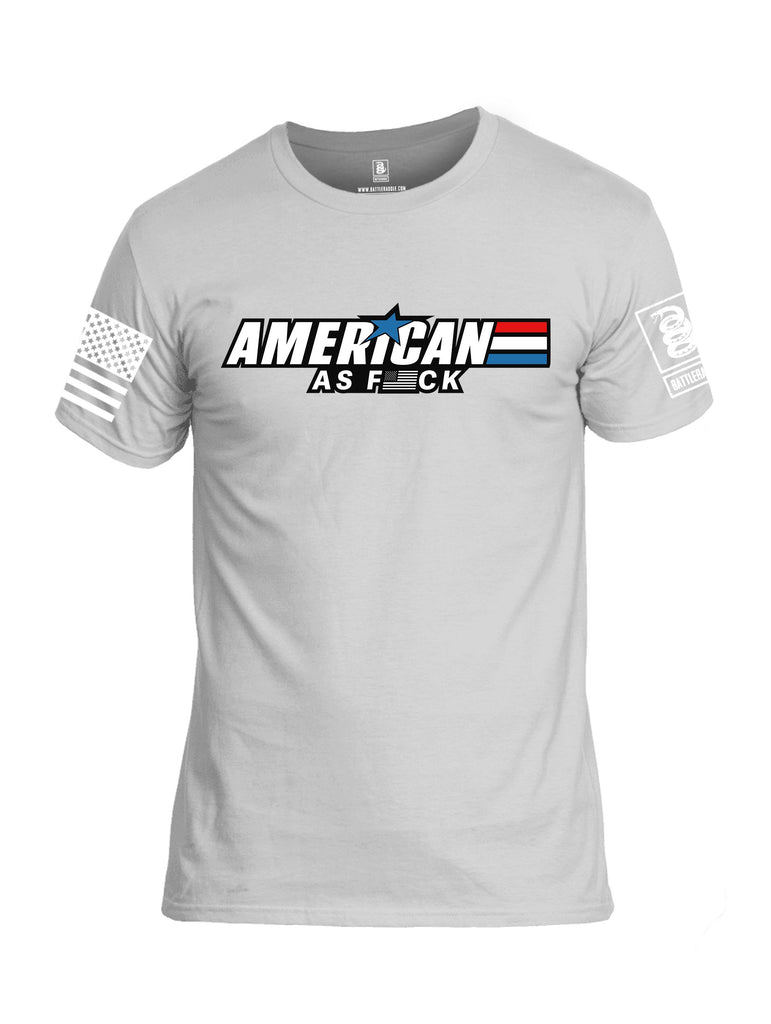Battleraddle American As F White Sleeves Men Cotton Crew Neck T-Shirt
