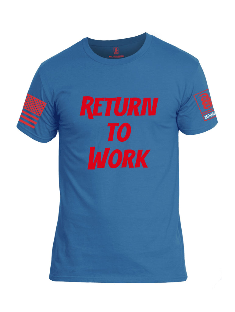 Battleraddle Return To Work Red Sleeves Men Cotton Crew Neck T-Shirt