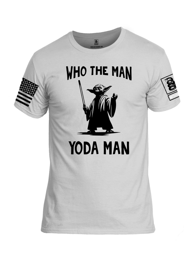 Battleraddle Who The Man  Black Sleeves Men Cotton Crew Neck T-Shirt