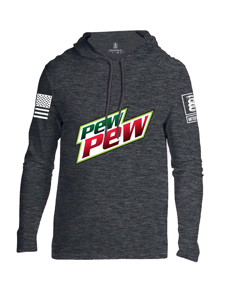 Battleraddle Pew Pew White Sleeves Men Cotton Thin Cotton Lightweight Hoodie