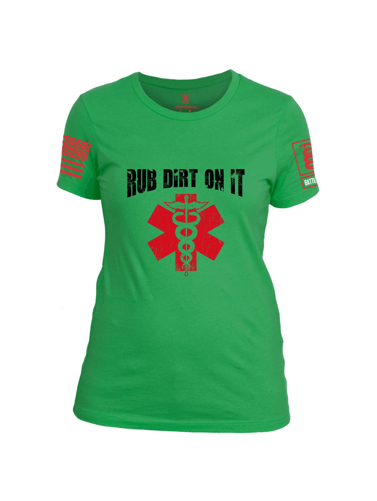 Battleraddle Rub Dirt On It Red Sleeves Women Cotton Crew Neck T-Shirt