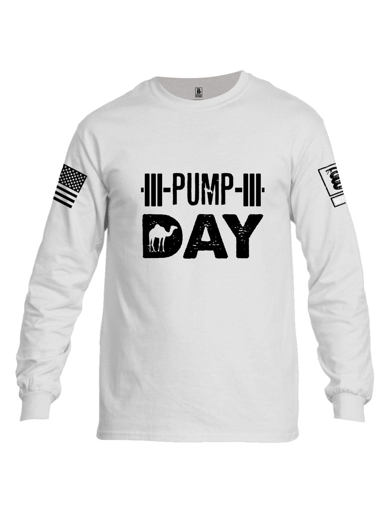 Battleraddle Pump Day  Black Sleeves Men Cotton Crew Neck Long Sleeve T Shirt