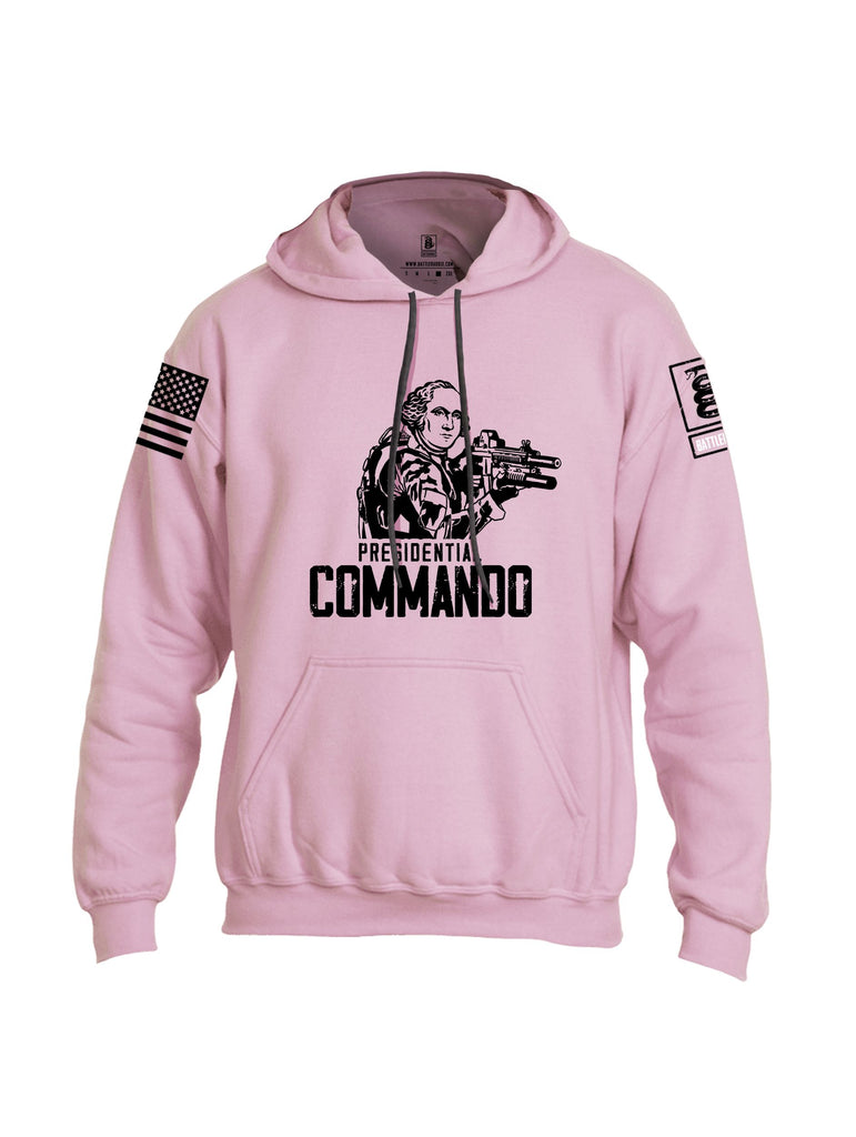 Battleraddle Presidential Commando Black Sleeves Uni Cotton Blended Hoodie With Pockets