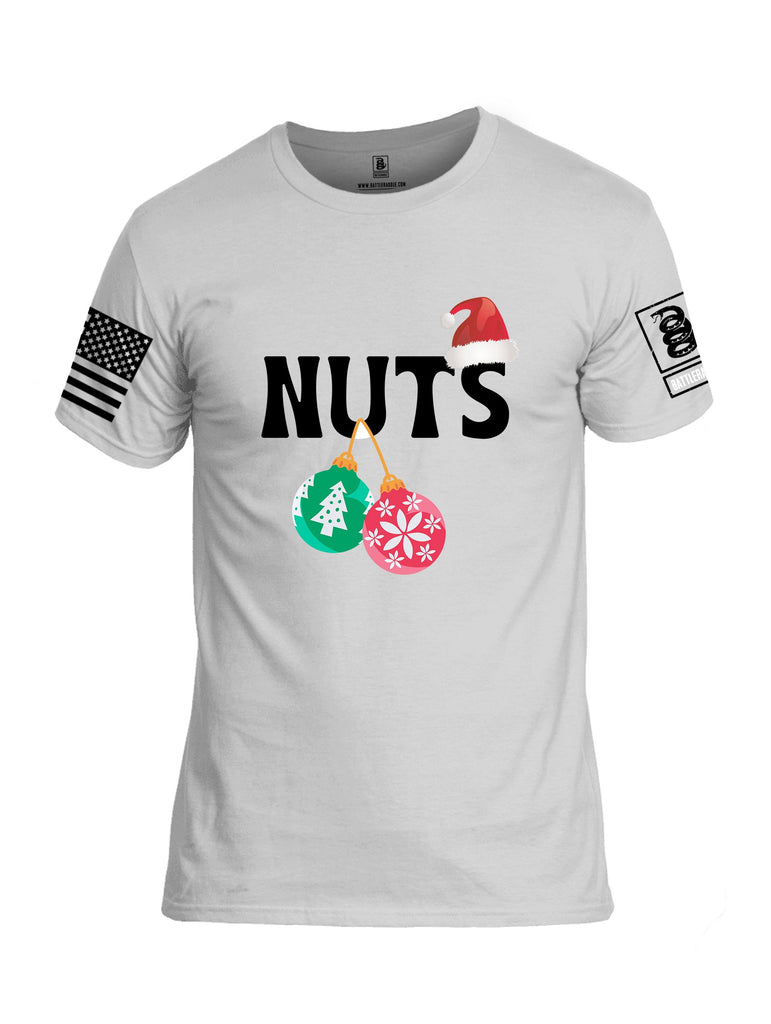 Battleraddle Nuts Christmas Black Sleeves Men Cotton Crew Neck T-Shirt