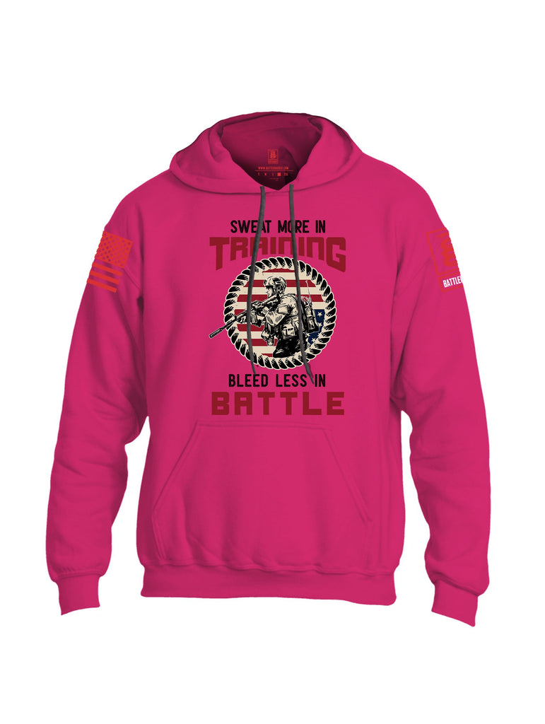 Battleraddle Sweat More In Training  Red Sleeves Uni Cotton Blended Hoodie With Pockets