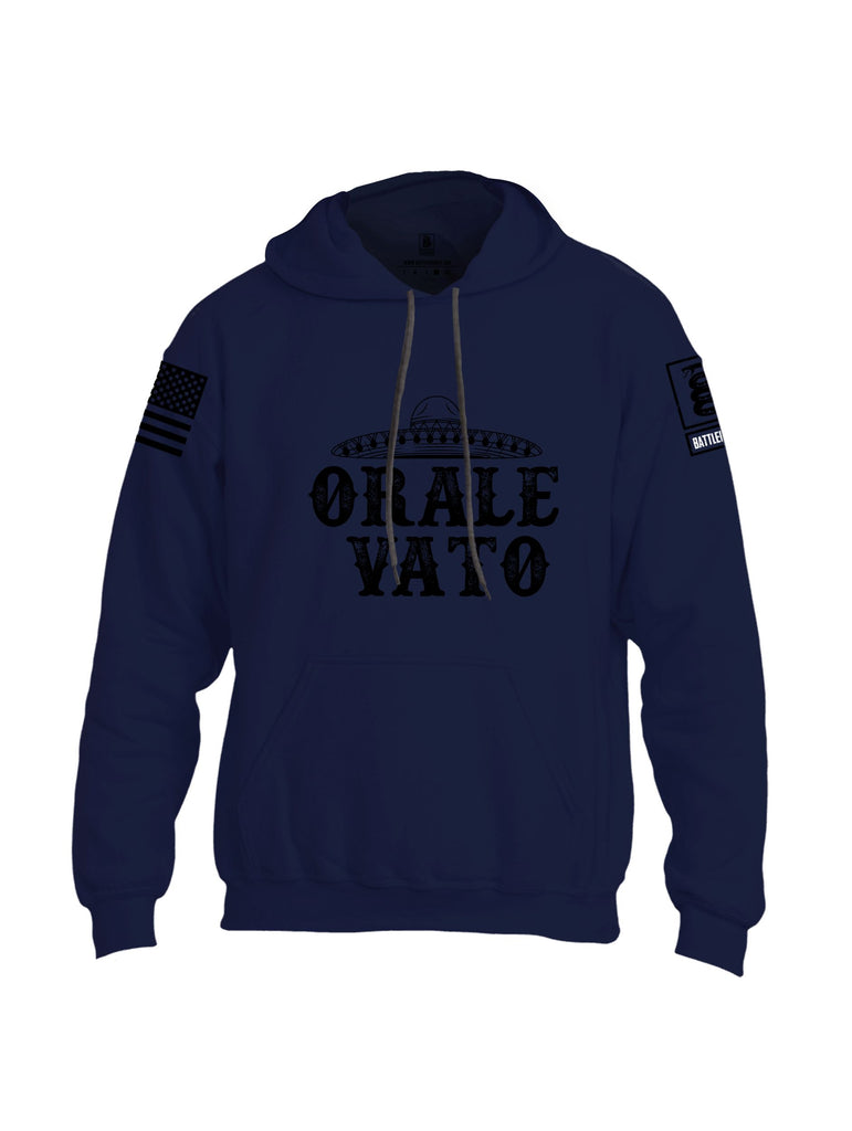 Battleraddle Orale Vato  Black Sleeves Uni Cotton Blended Hoodie With Pockets