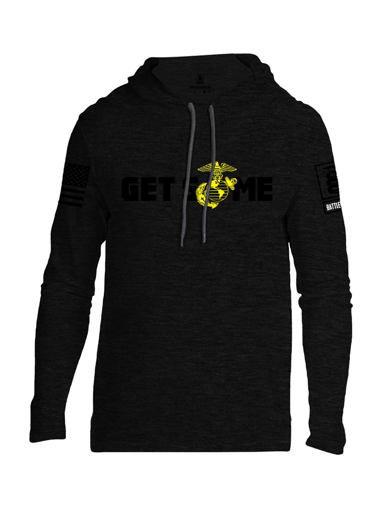 Battleraddle Get Some Ega Logo Black Sleeves Men Cotton Thin Cotton Lightweight Hoodie