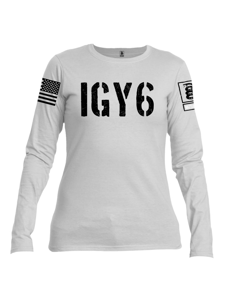 Battleraddle Igy6 Black Sleeves Women Cotton Crew Neck Long Sleeve T Shirt