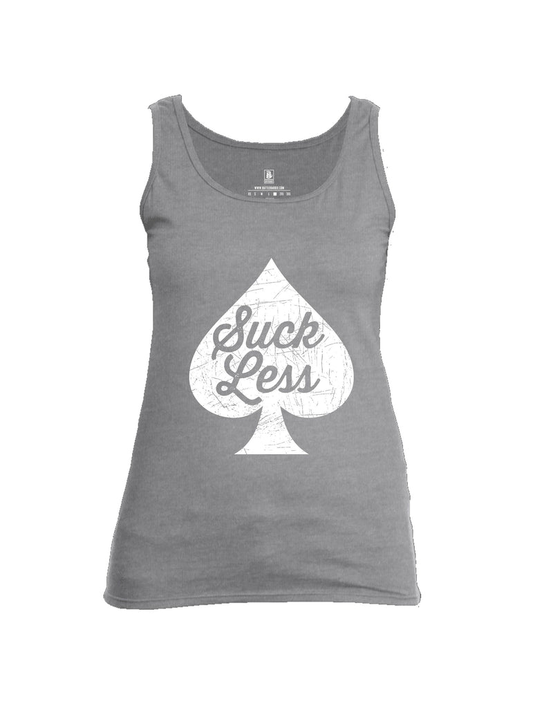 Battleraddle Suck Less White Sleeves Women Cotton Cotton Tank Top