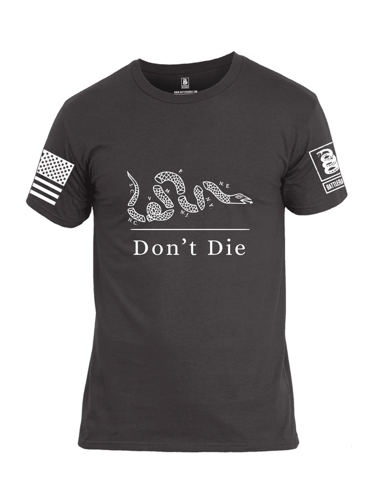 Battleraddle Dont Die White Sleeves Men Cotton Crew Neck T-Shirt