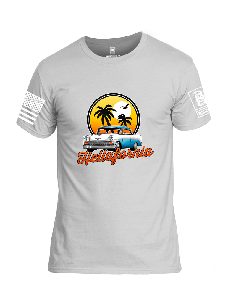 Battleraddle Hellafornia Chevy 56 White Sleeves Men Cotton Crew Neck T-Shirt