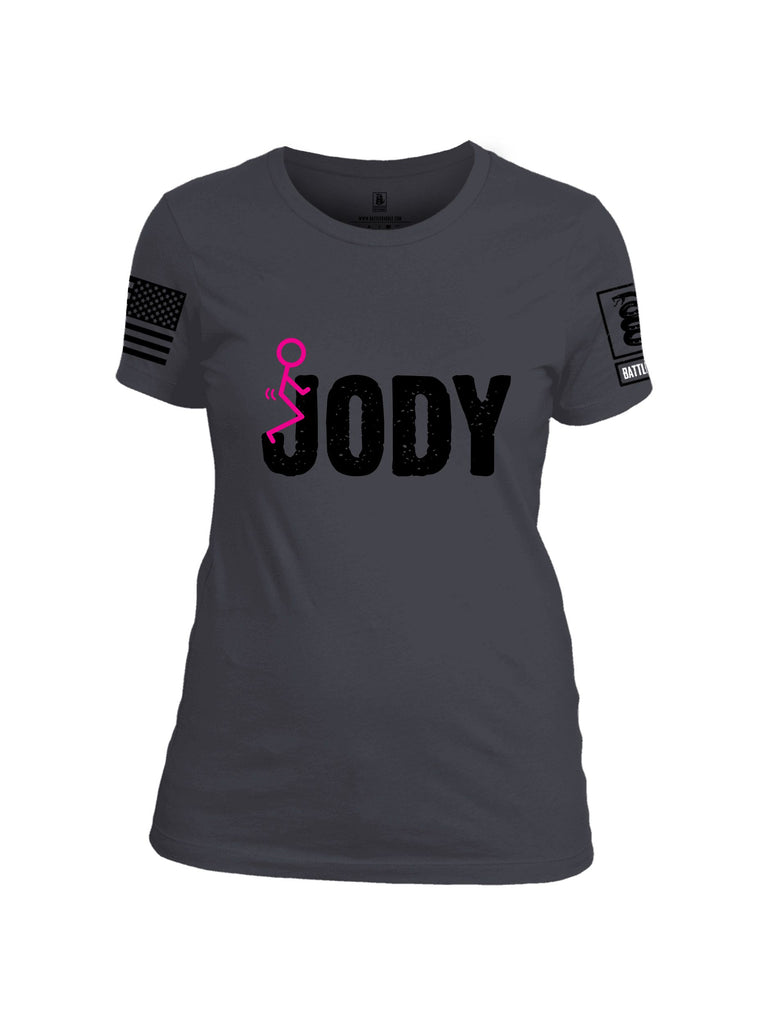 Battleraddle F Jody Black Sleeves Women Cotton Crew Neck T-Shirt
