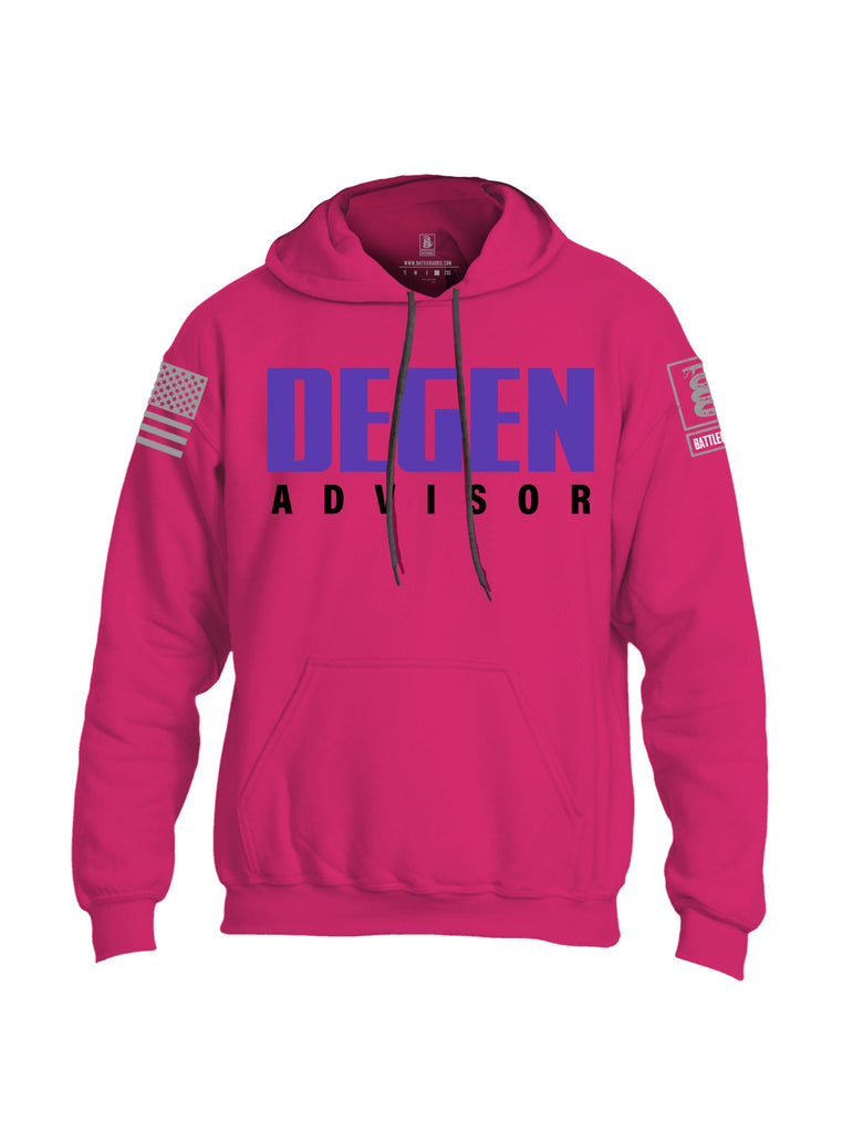 Battleraddle Degen Advisor Grey Sleeves Uni Cotton Blended Hoodie With Pockets