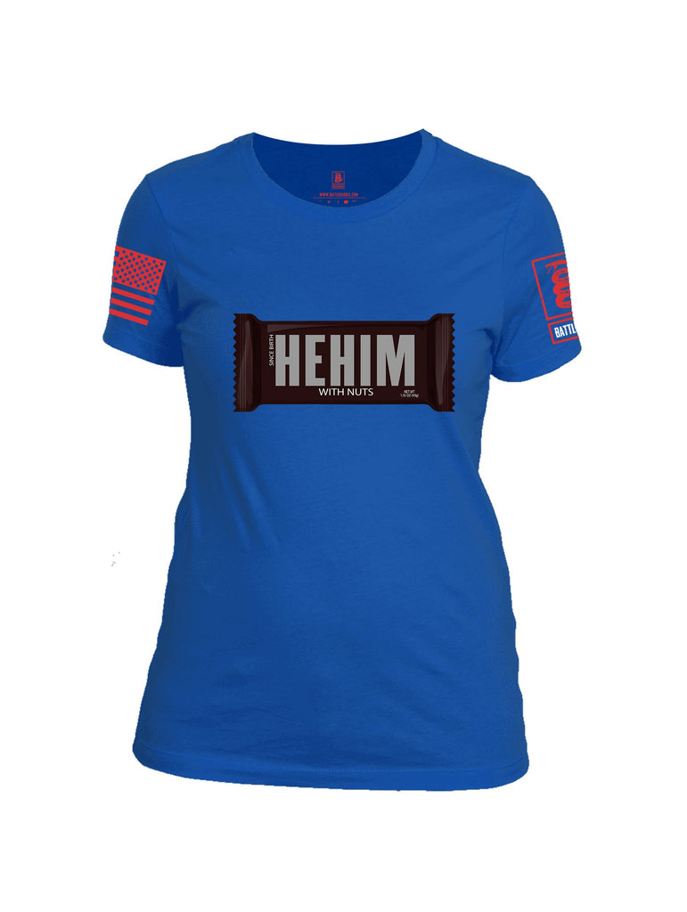 Battleraddle Hehim Choco Bar  Red Sleeves Women Cotton Crew Neck T-Shirt