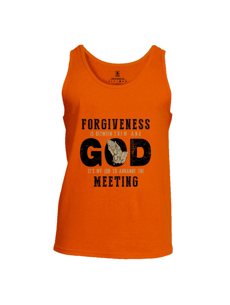 Battleraddle Forgiveness Is Between Them  Black Sleeves Men Cotton Cotton Tank Top