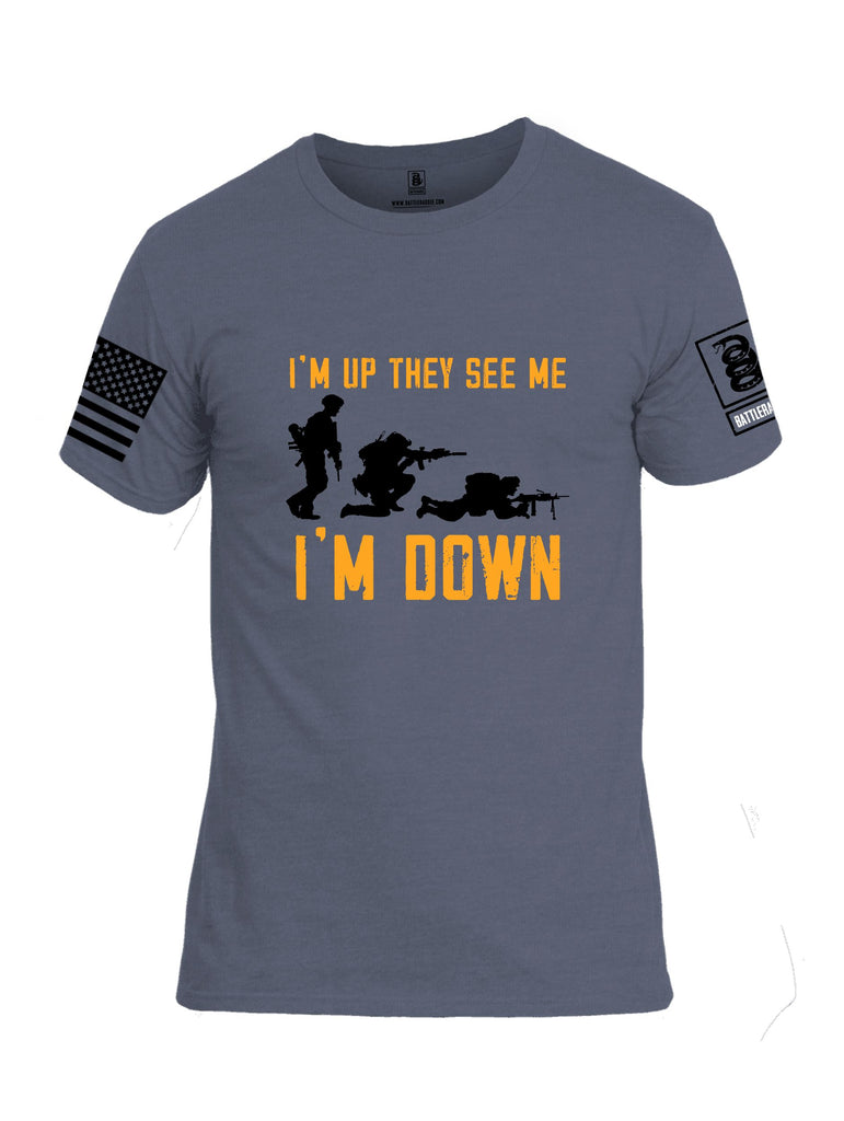 Battleraddle Im Up They See Me   Black Sleeves Men Cotton Crew Neck T-Shirt