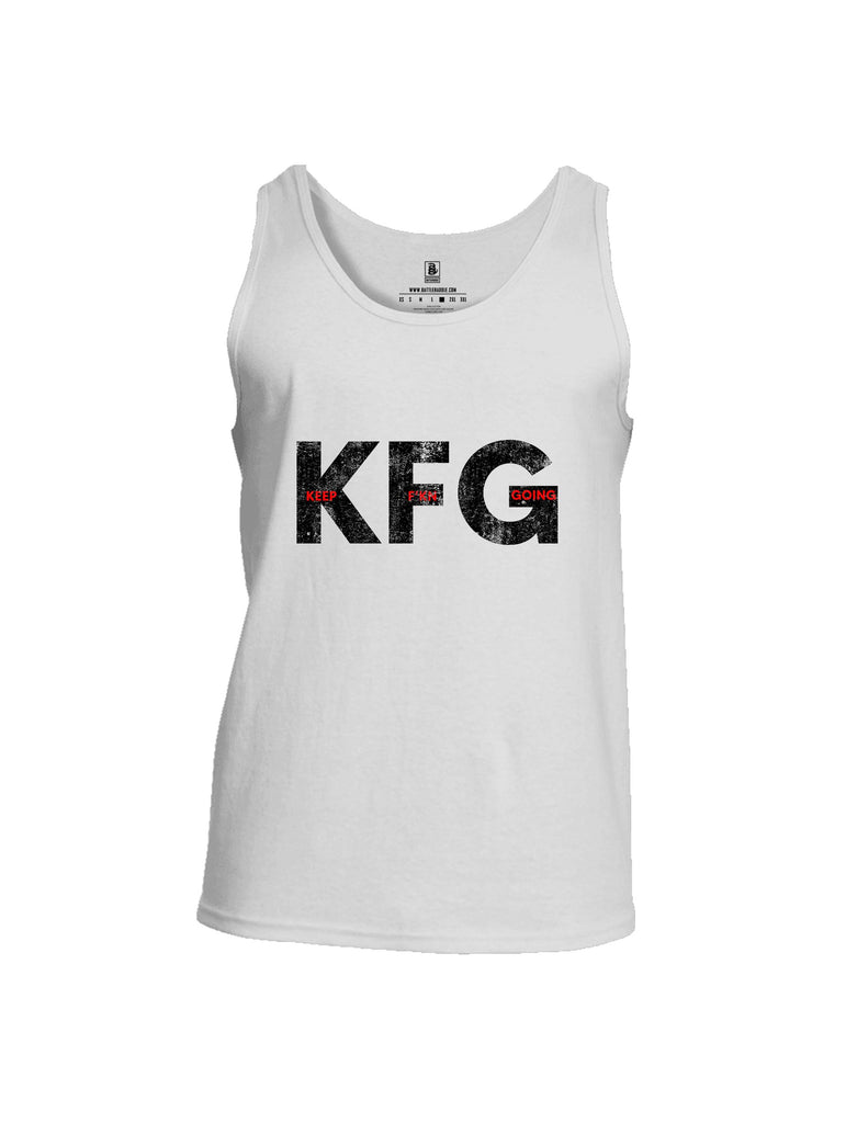 Battleraddle Keep F'Kn Going Black Sleeves Men Cotton Cotton Tank Top