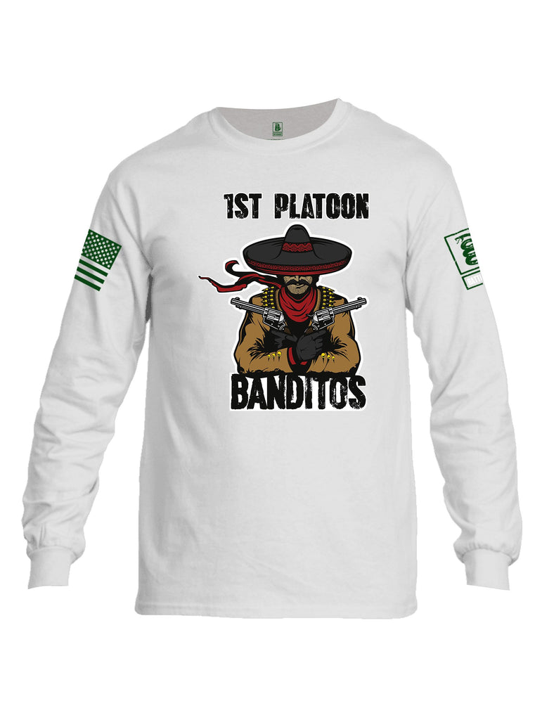 Battleraddle 1St Platoon Banditos Dark Green Sleeves Men Cotton Crew Neck Long Sleeve T Shirt