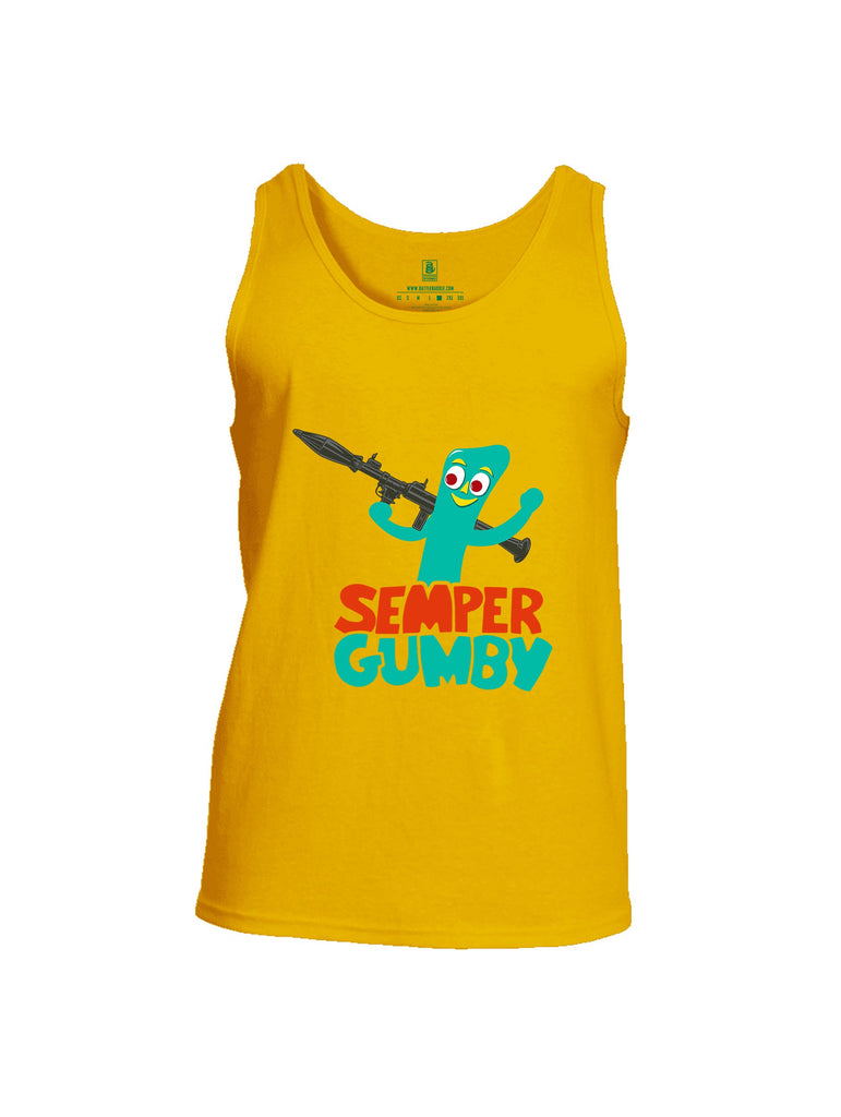 Battleraddle Semper Gumby Pearl Green Sleeves Men Cotton Cotton Tank Top