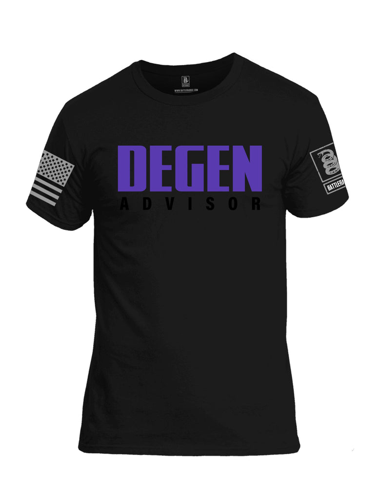 Battleraddle Degen Advisor Grey Sleeves Men Cotton Crew Neck T-Shirt