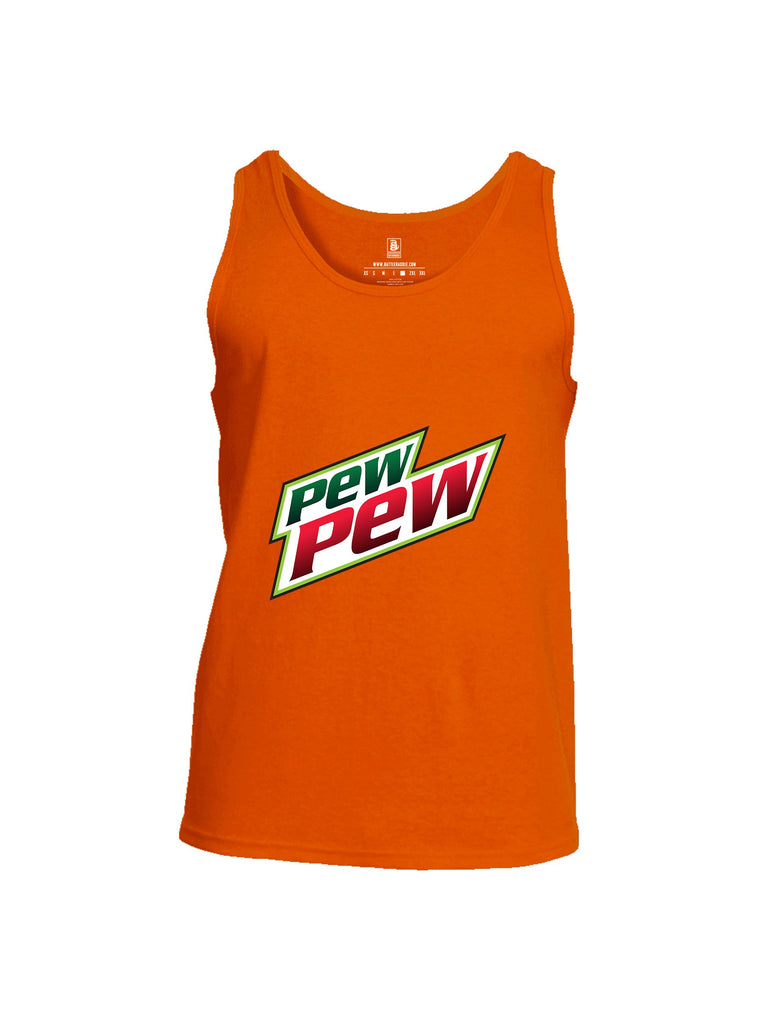 Battleraddle Pew Pew White Sleeves Men Cotton Cotton Tank Top